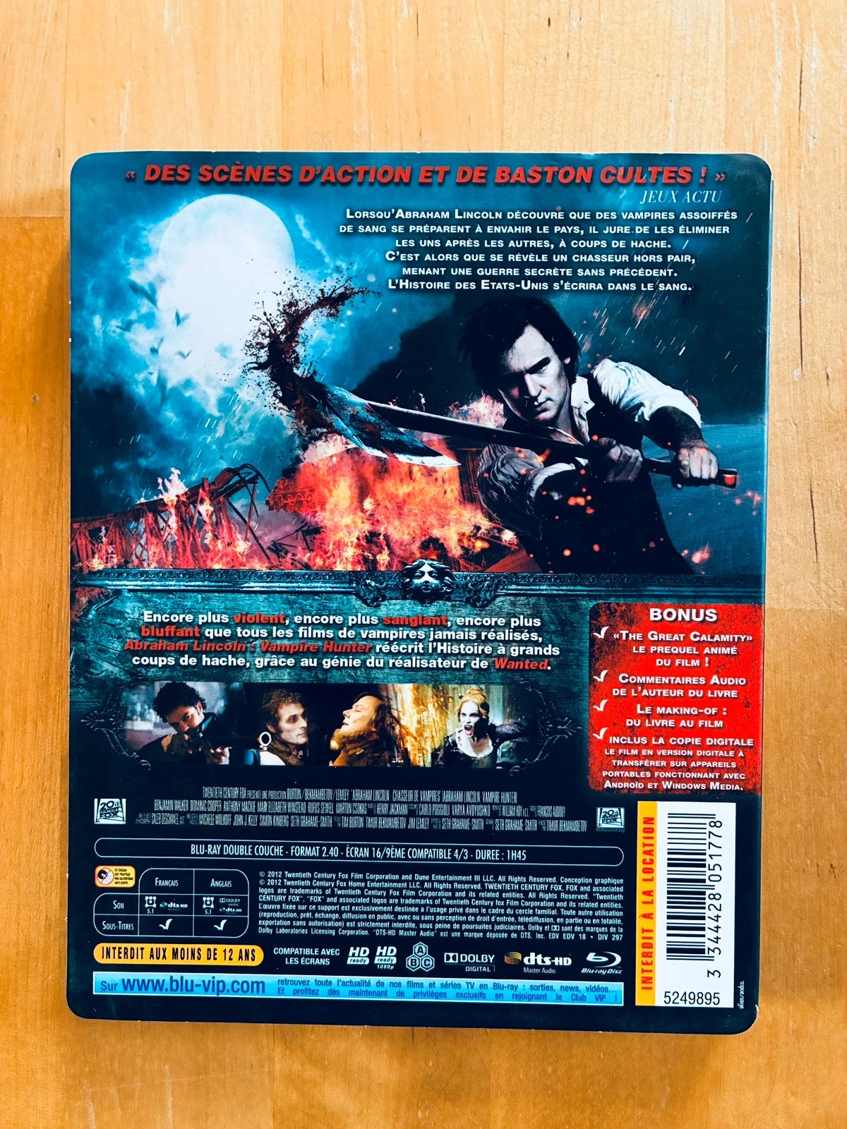 Blu-ray Abraham Lincoln Cazador de Vampiros. – photo 2